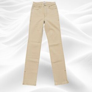 Good American Cigarette slim Split‎ Hem Jeans in Bone Size 2/26 X34